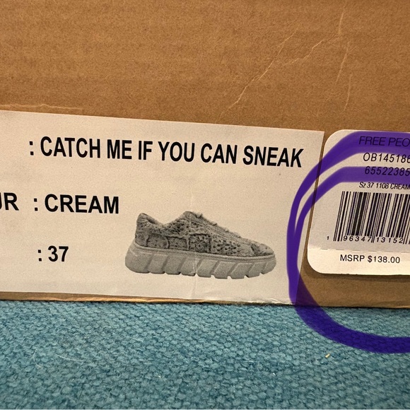 Free People Beige and White Casual Sneakers - Picture 11 of 12